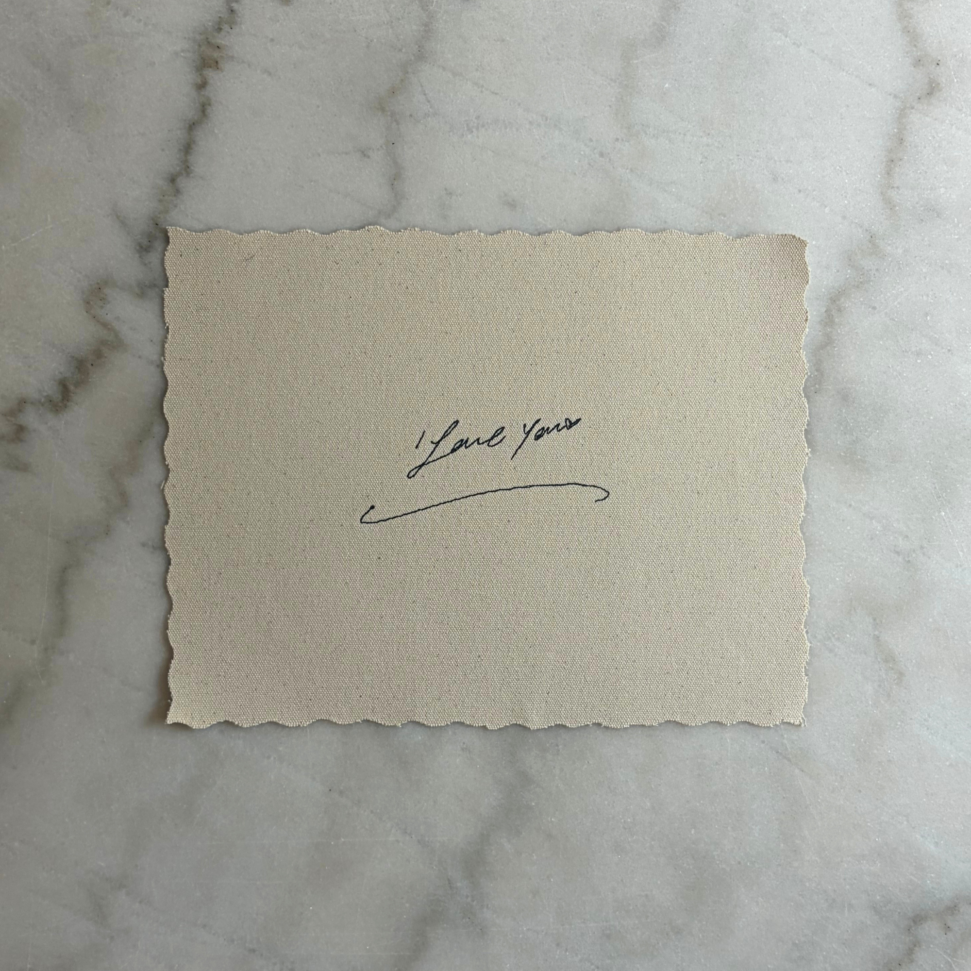 Handwritten Embroidered Note